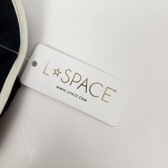 L*Space Pamela Bikini Top in Black Cream Size XS NWT Racerback - Picture 5 of 6